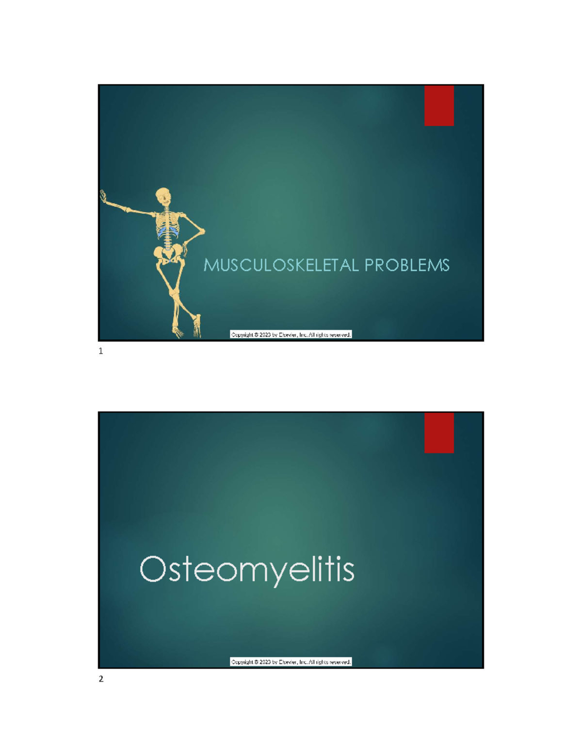 Musculoskeletal Problems: Osteomyelitis, Low Back Pain & Osteoporosis ...