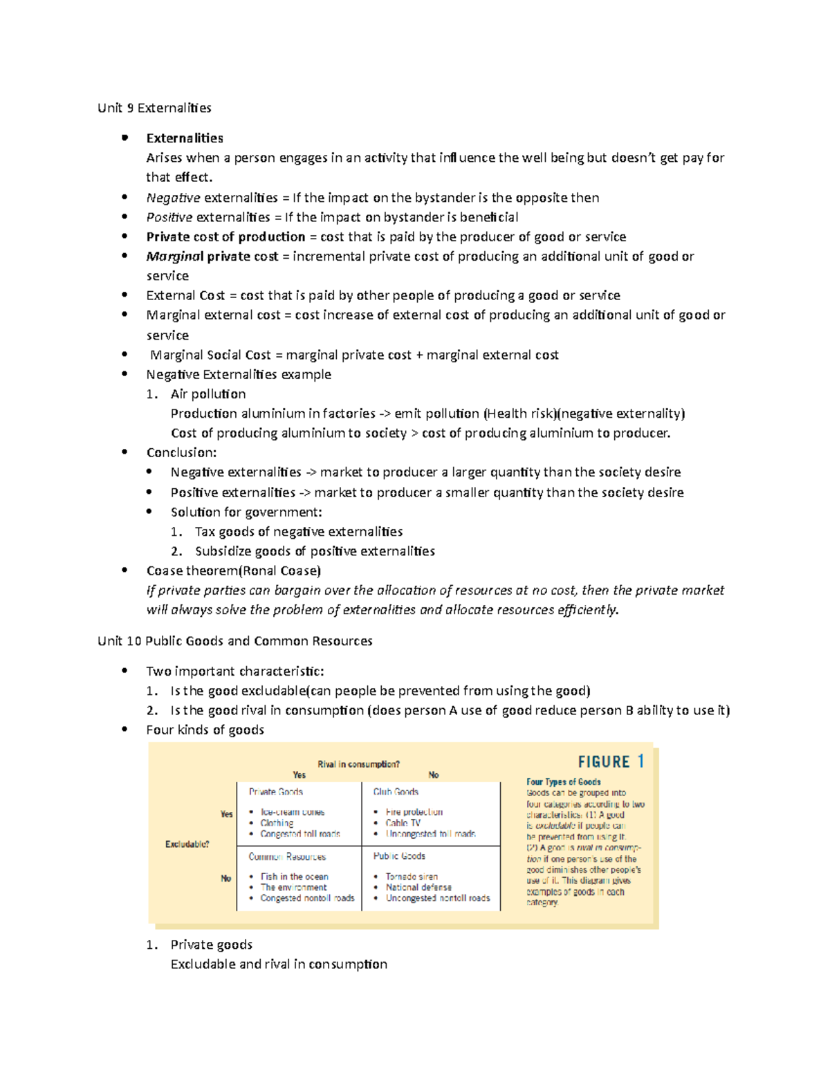 Quiz 3 - Lecture Notes on Externalities and Public Goods - Studocu