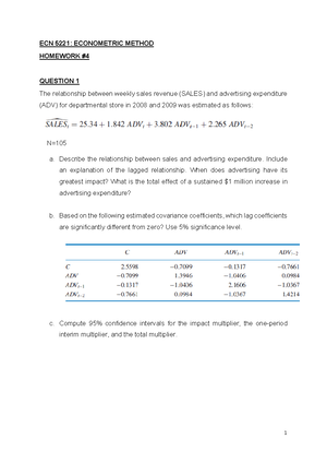 Chapter 3-题目 - 106 part 1 Regression Analysis with Cross-Sectional Data ...