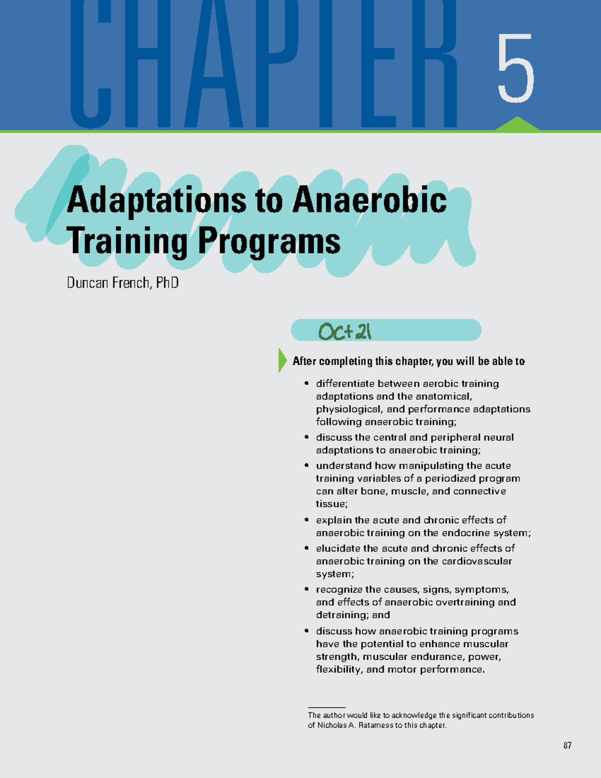 Chapter 5: Adaptations to Anaerobic Training Programs in Strength ...