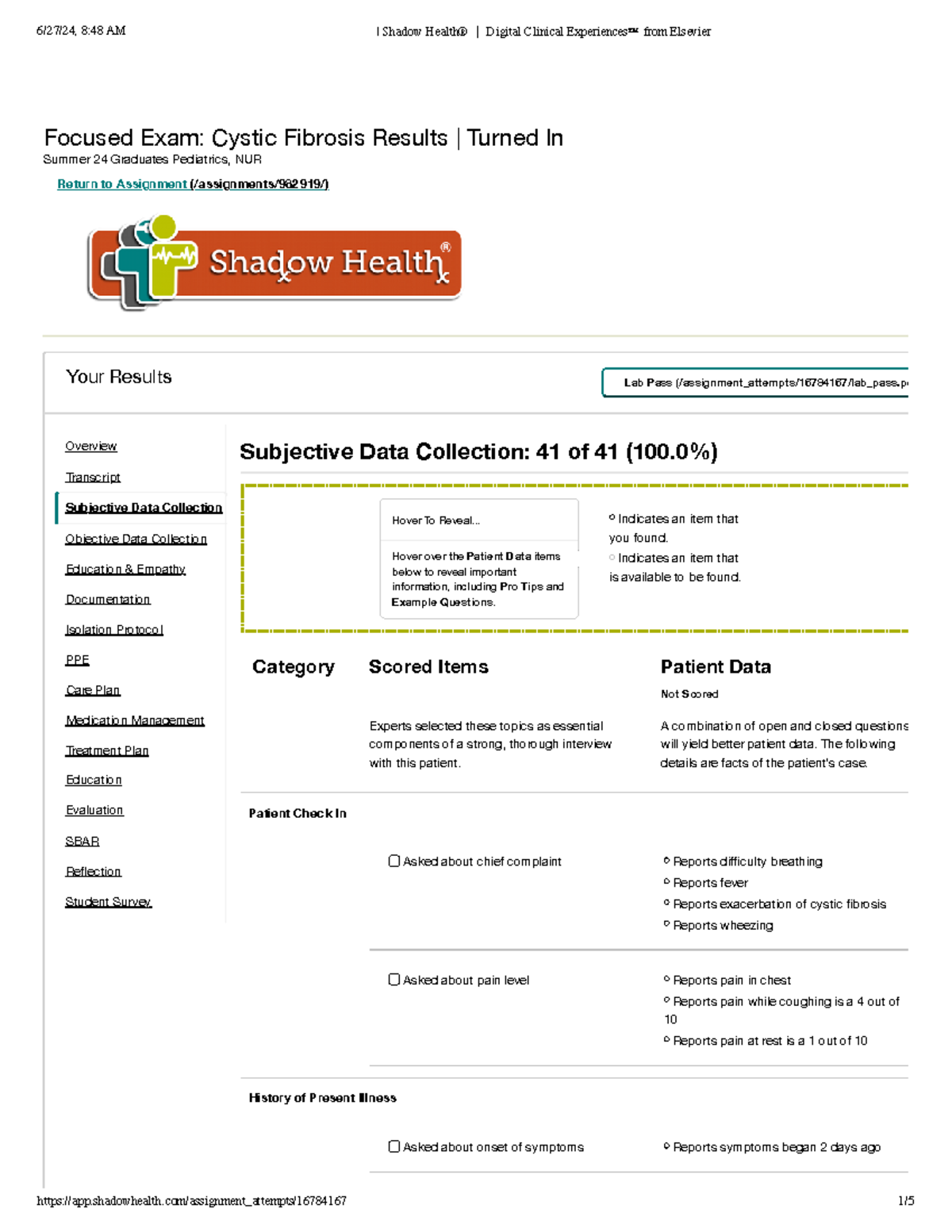 Focused Exam on Cystic Fibrosis | Pediatrics, NUR Summer 24 Graduates ...