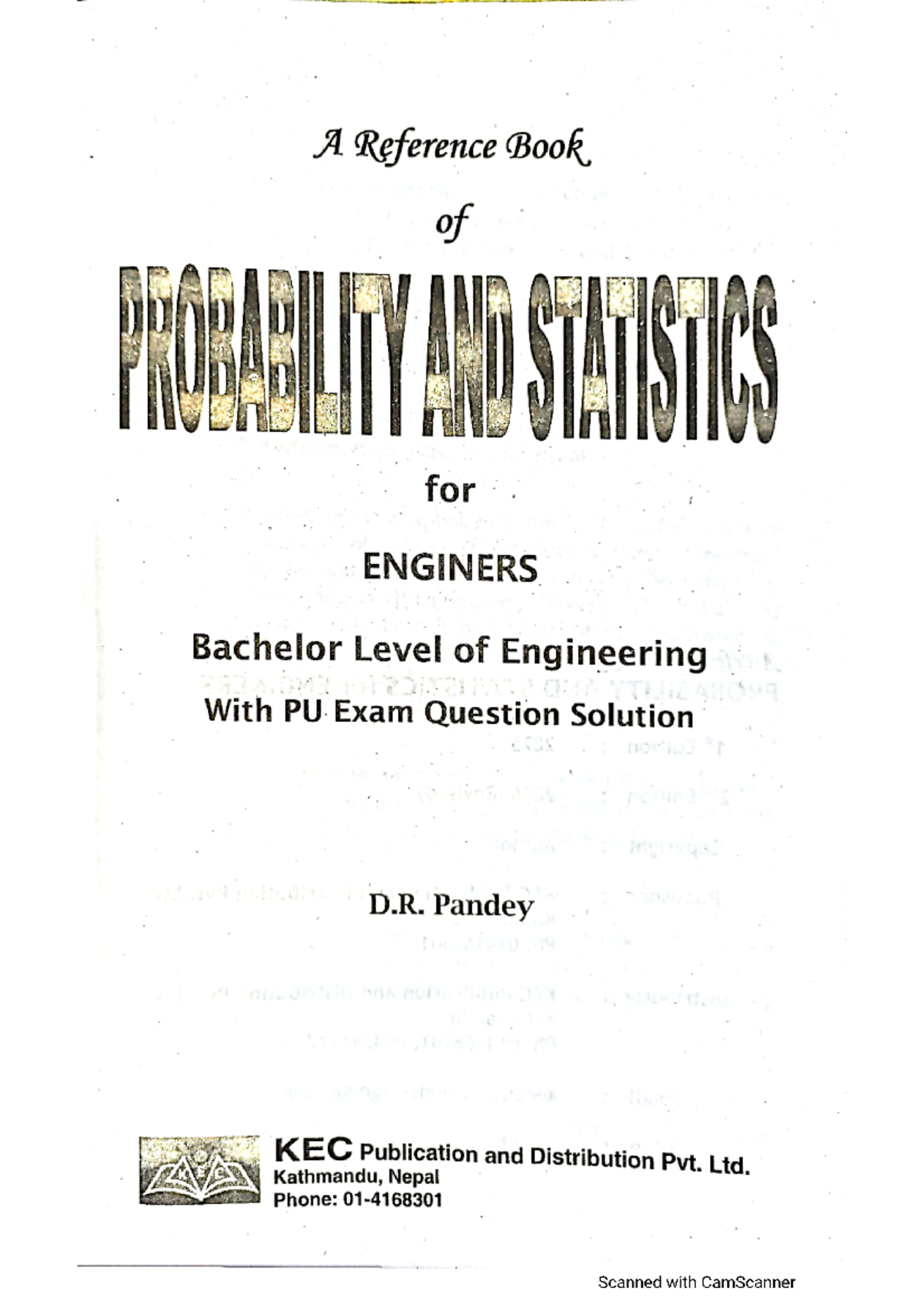 Probability book - Important - A Reference Book of STATISTICS for ...