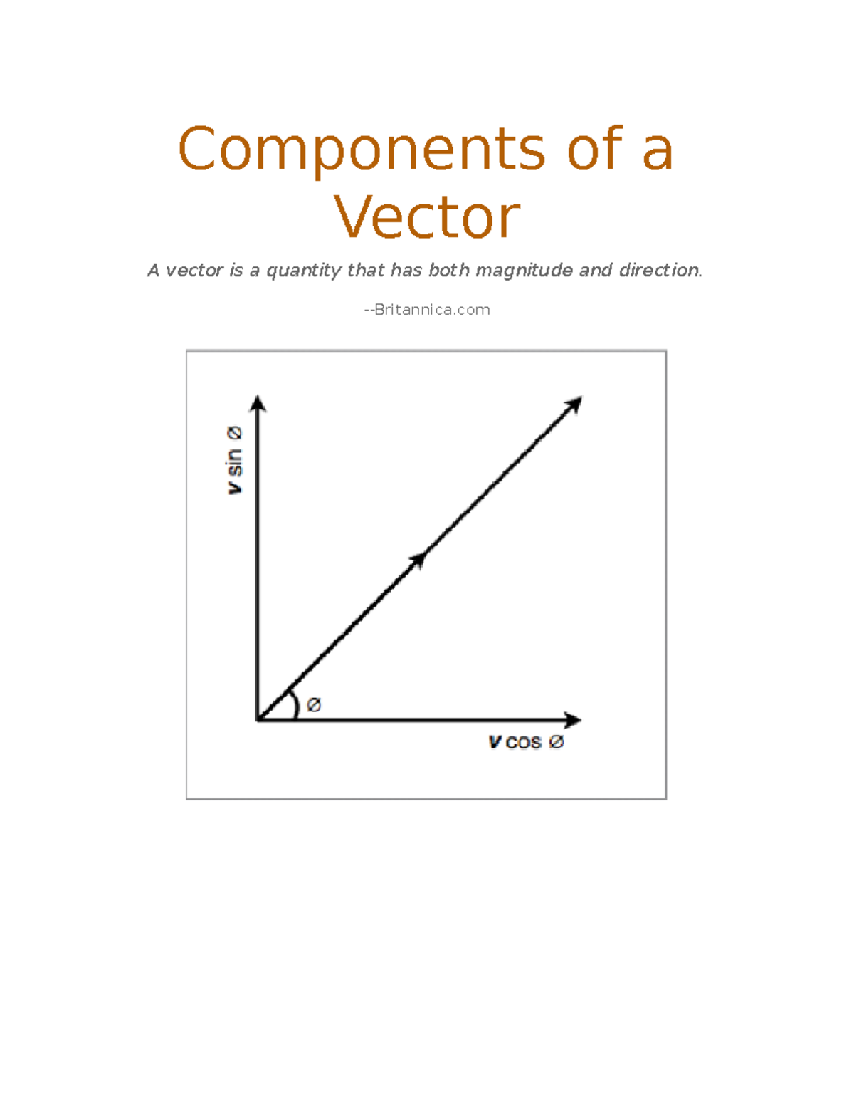 Lab Report 2: Analyzing Components of Vectors and Their Measurements ...