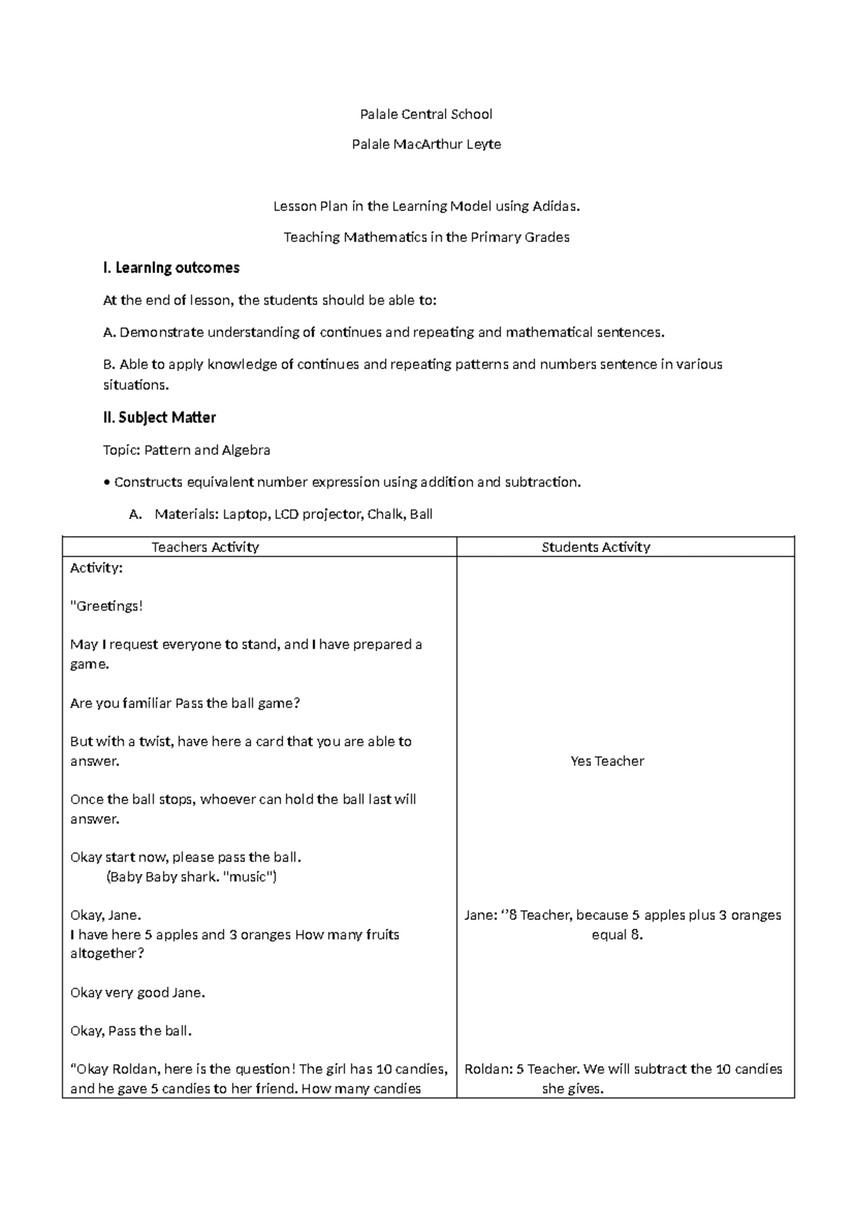 Understanding Coin and Bill Values: Lesson-PLn-sa-math-Grade 3 - Studocu