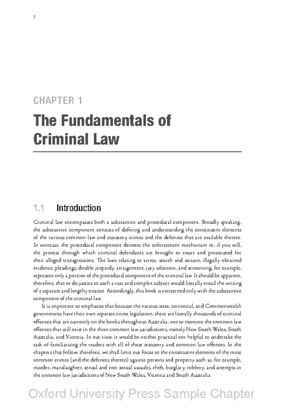 Store Fundamentals of criminal law