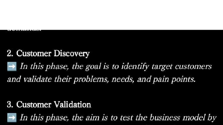 Customer Development Process - Unit 2 Overview and Phases - Studocu