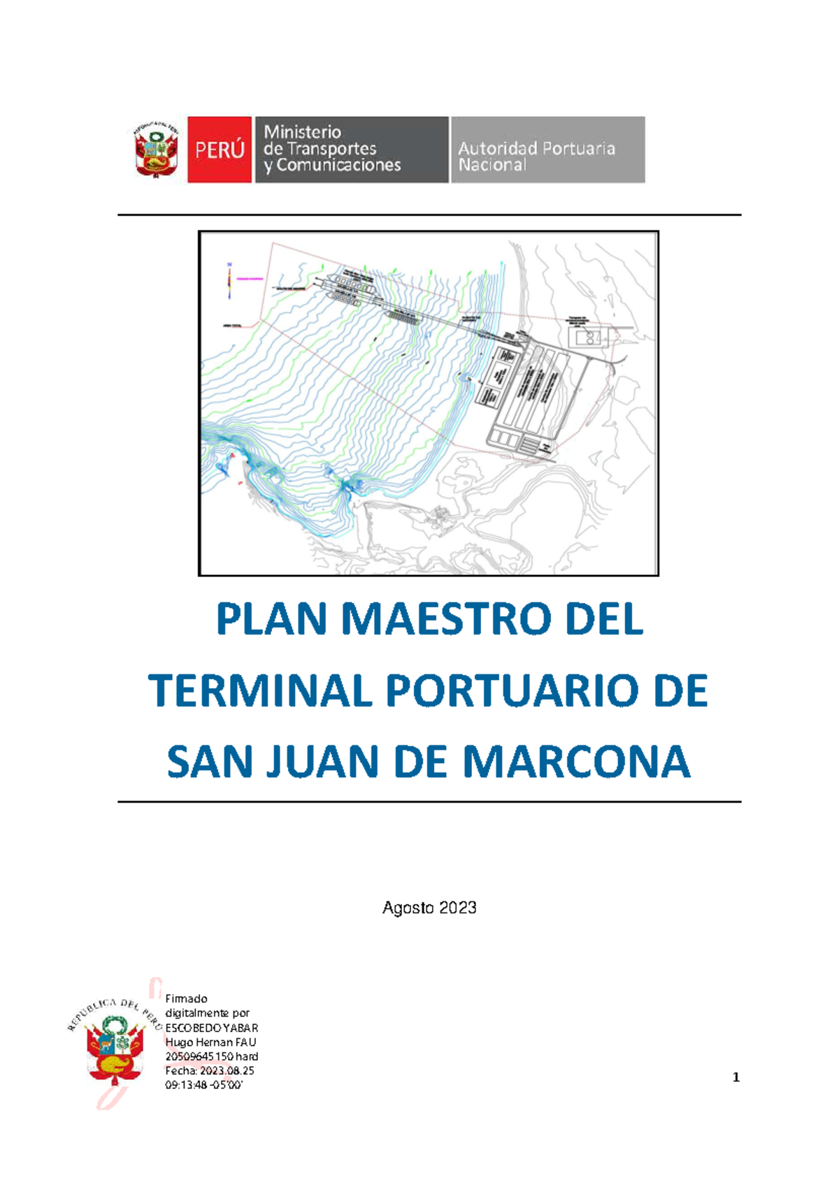 PLAN MAESTRO DEL TERMINAL PORTUARIO SJM - Agosto 2023 - Studocu