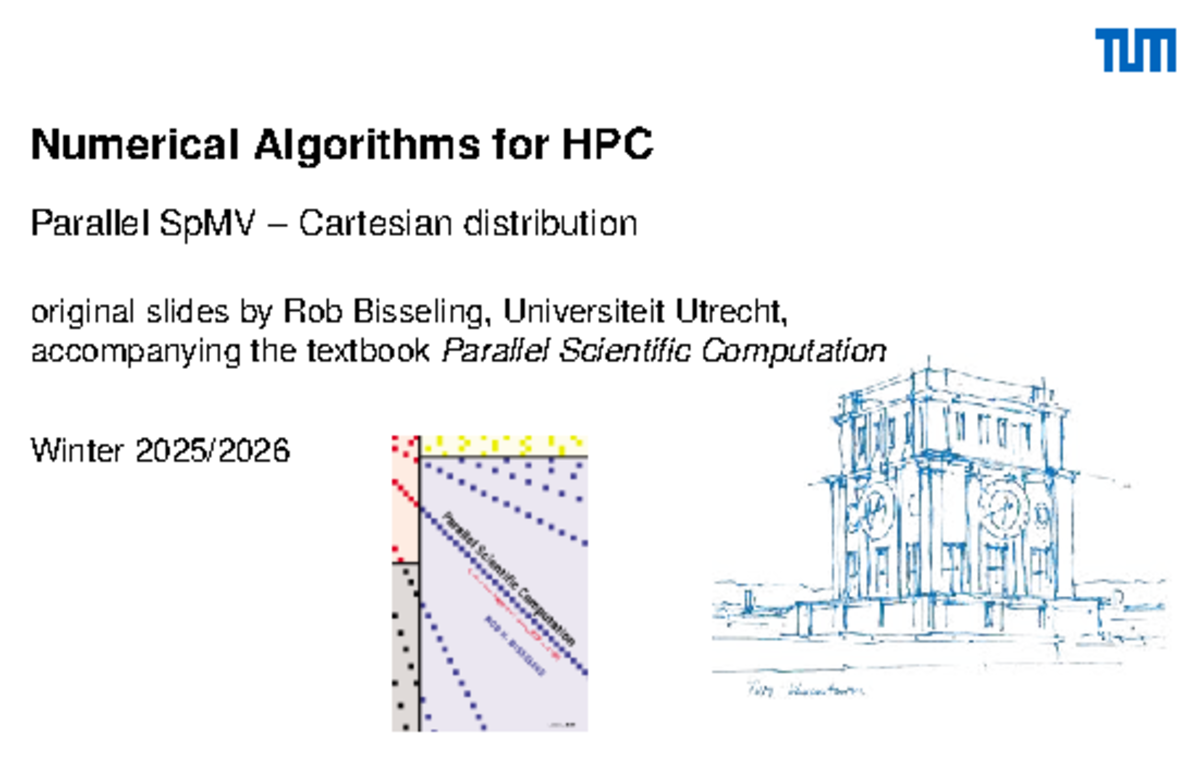 Numerical Algorithms for HPC: Parallel SpMV Distribution - Studocu