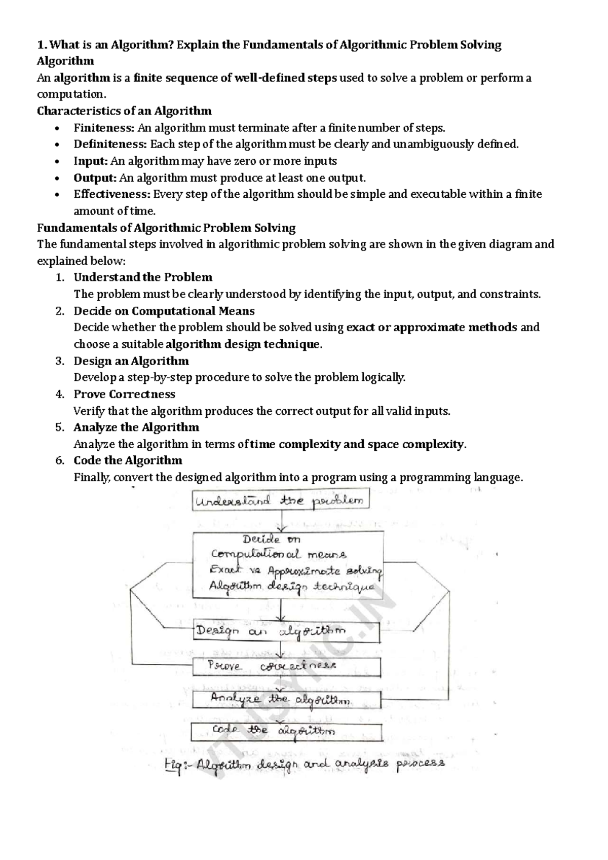 ADA - Module 1 - Key Concepts in Algorithmic Problem Solving - Studocu