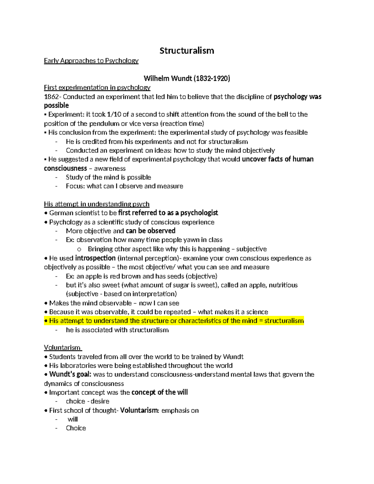 Structuralism - class notes - Structuralism Early Approaches to ...