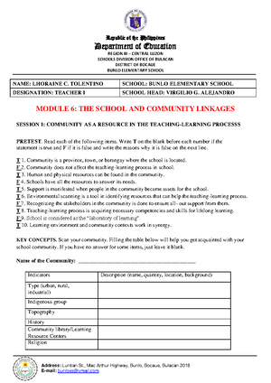 TIP Module 4 Answer Sheet - Department of Education REGION III ...