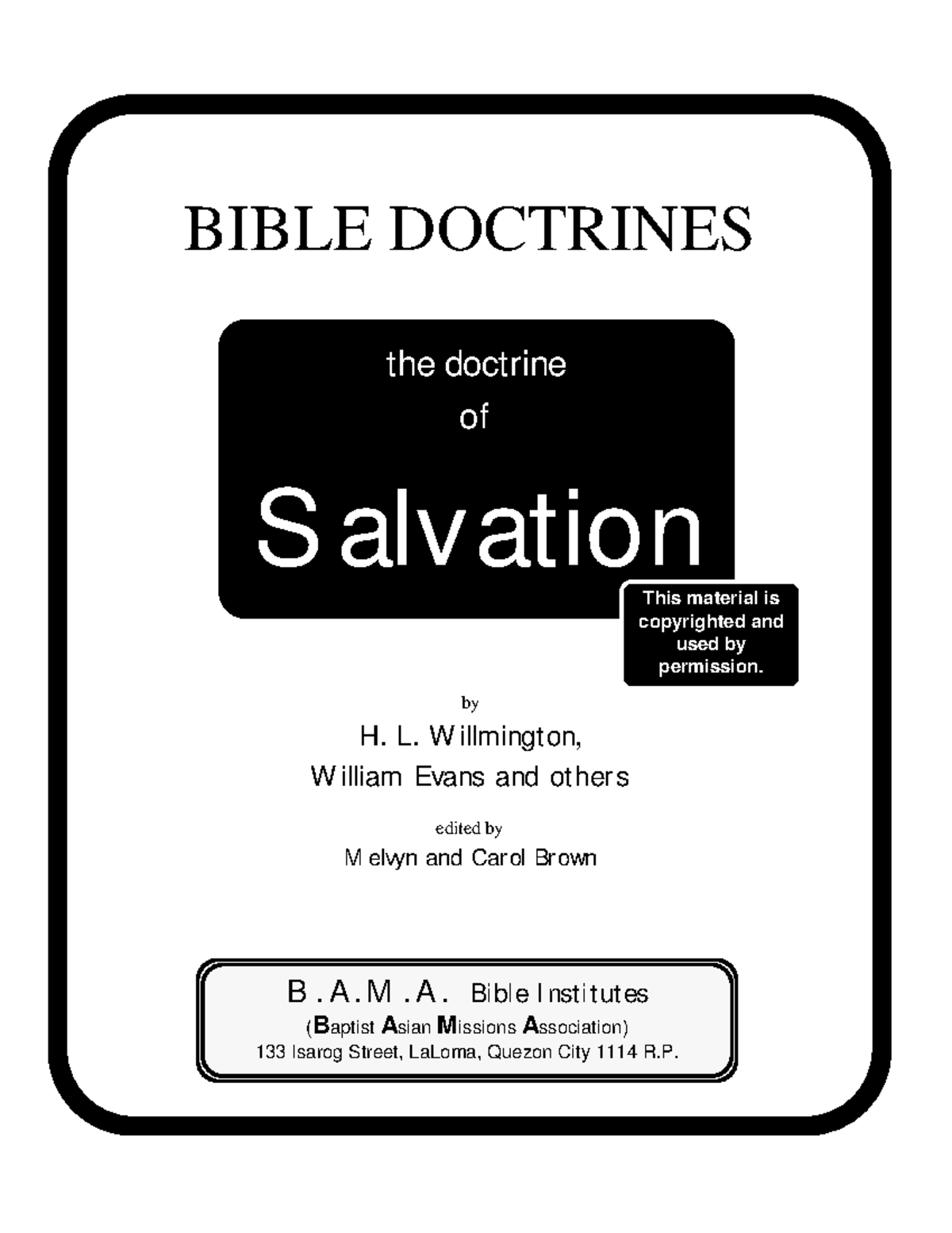 BIBLE DOCTRINES: The Doctrine of Salvation (B.A.M.A. Study Notes) - Studocu