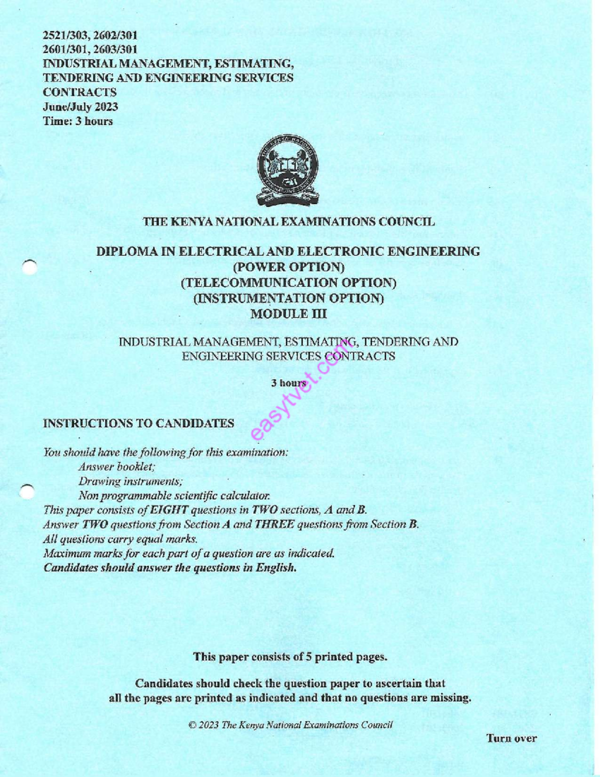 2023 IOM Module 3 - Industrial Management Exam Practice - Studocu