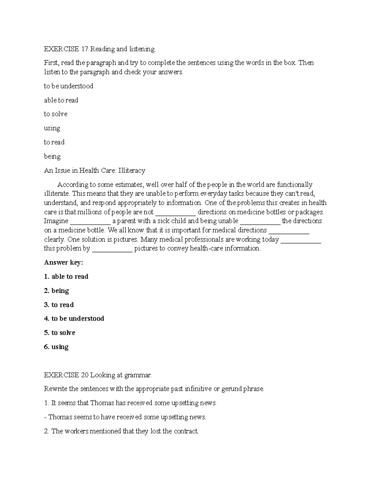 Chapter 15 Exercise 17, Exercise 20, Exercise 21 and Exercise 22 ...