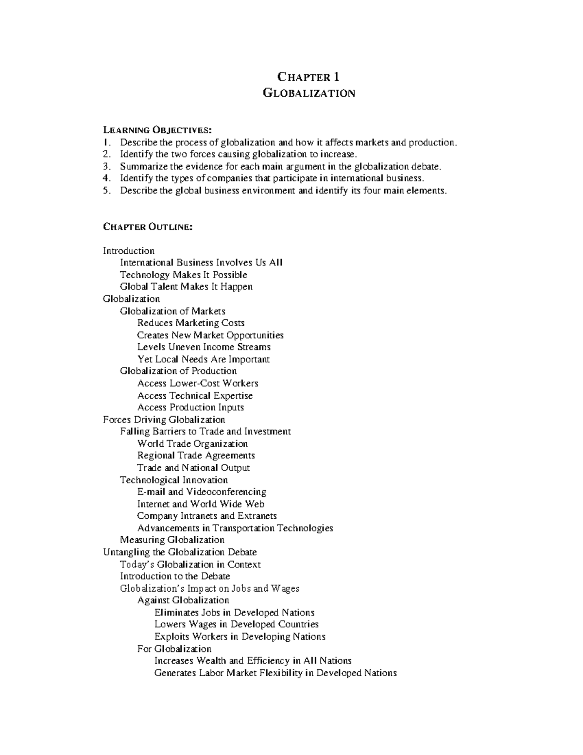 Ch. 1 Globalization 2021 Extract from Book - CHAPTER 1 GLOBALIZATION ...
