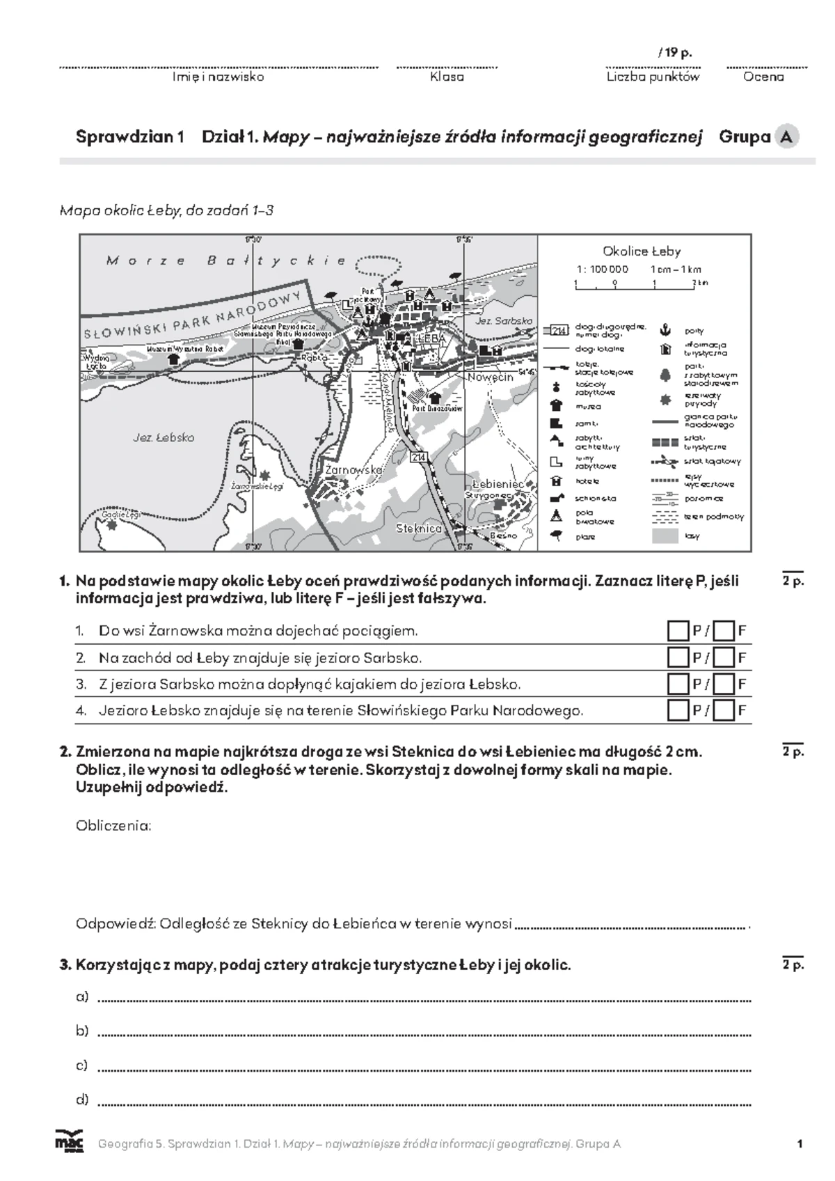 Geografia 1 Liceum 3 Rozdział Sprawdzian www.studocu.com