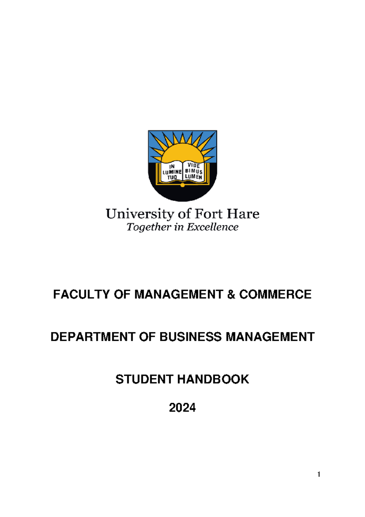Business Management Student Handbook 2024: Assignment & Plagiarism ...