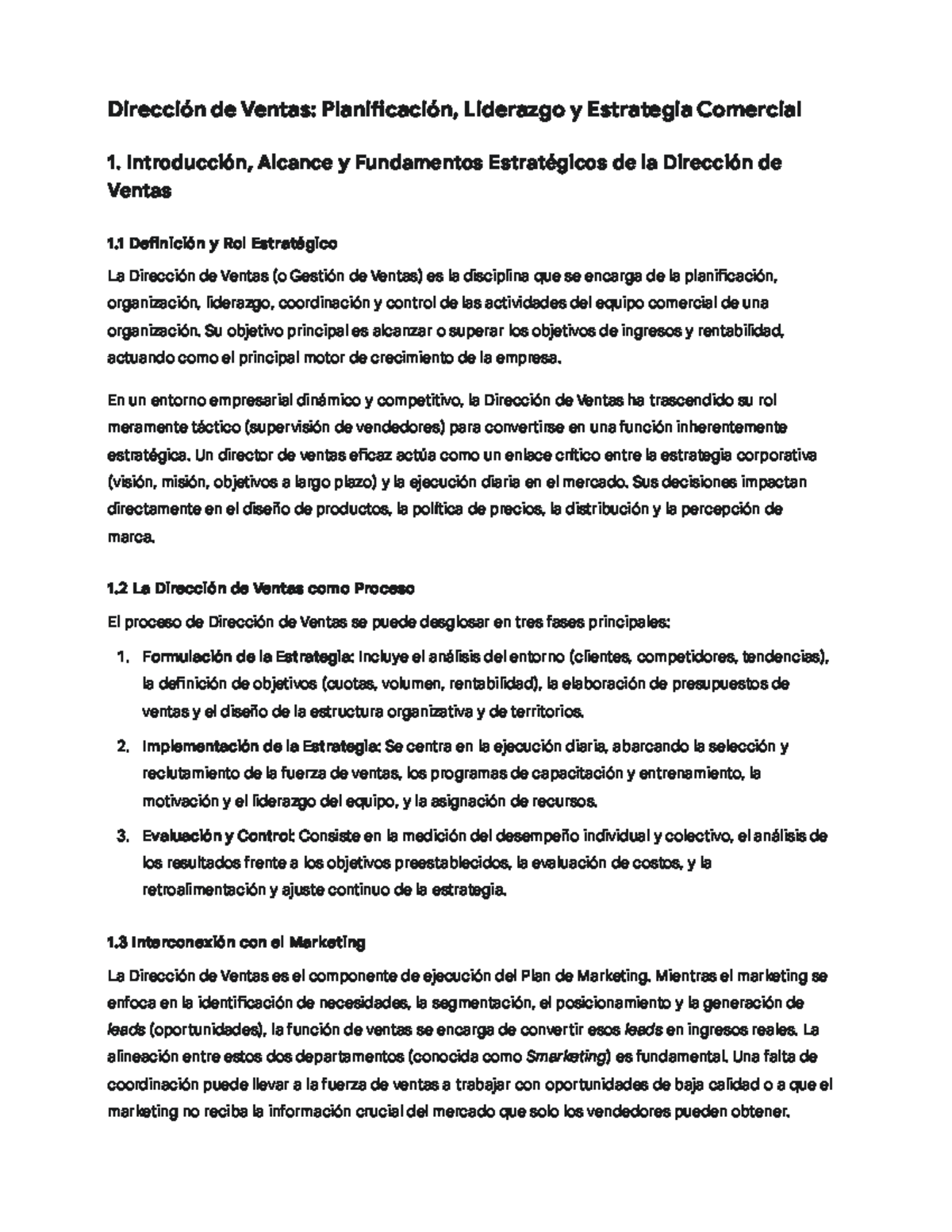 Dirección de Ventas: Estrategias y Liderazgo Comercial 1.0 - Studocu