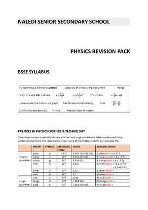BEC 2004 Physics Paper 1 Exam Questions and Answers - Studocu