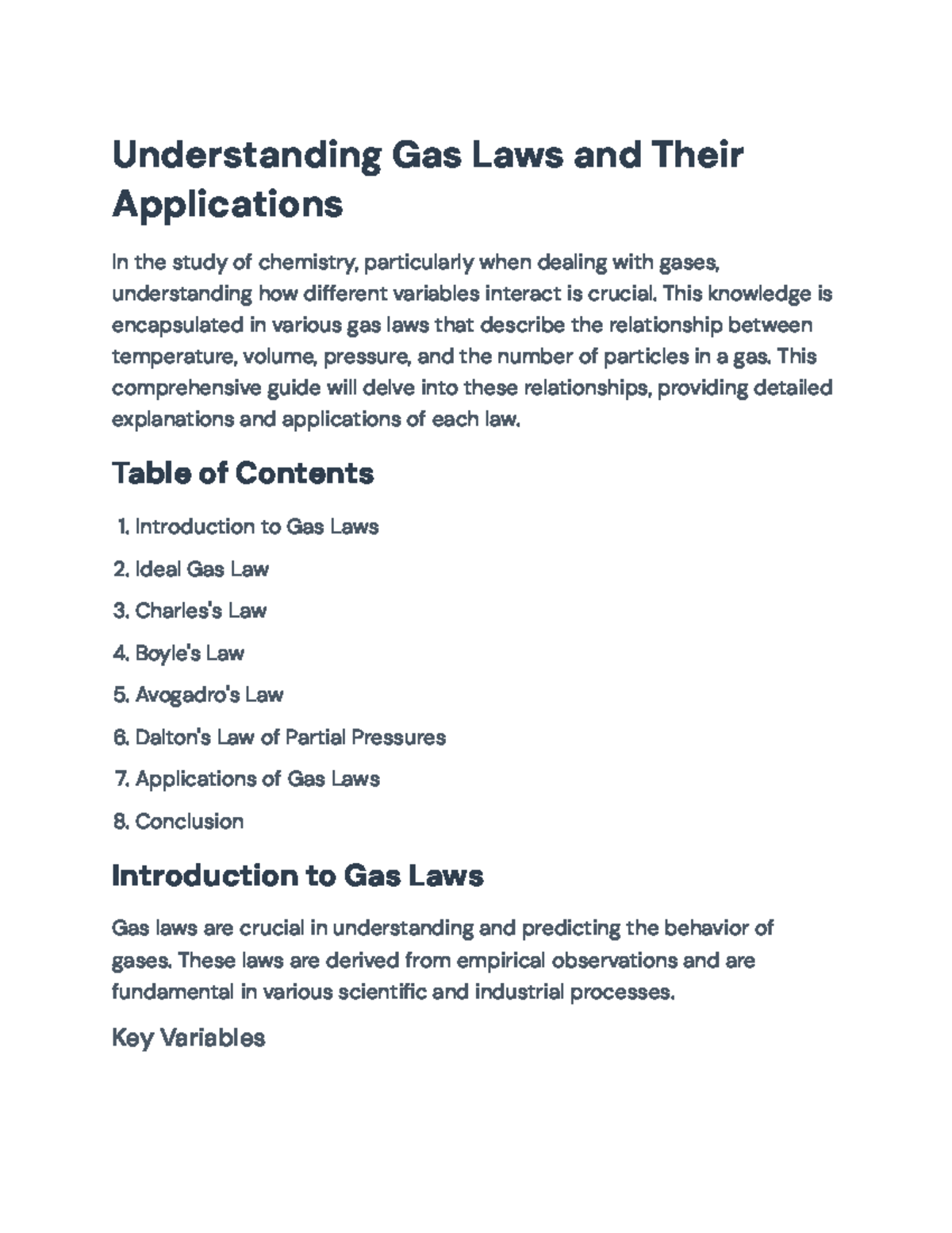 Understanding Gas Laws and Their Applications in Chemistry ...