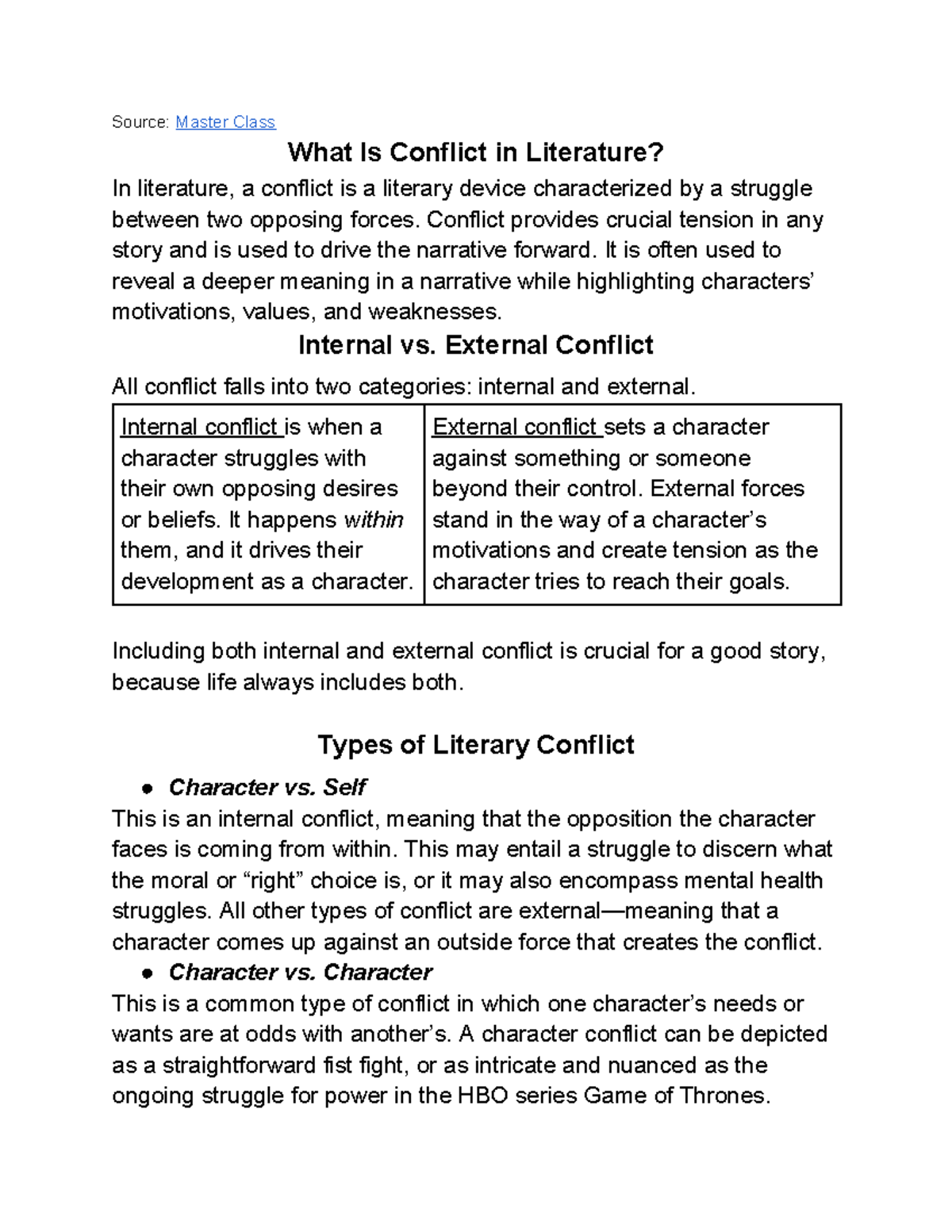 What Is Conflict In Literature With Examples