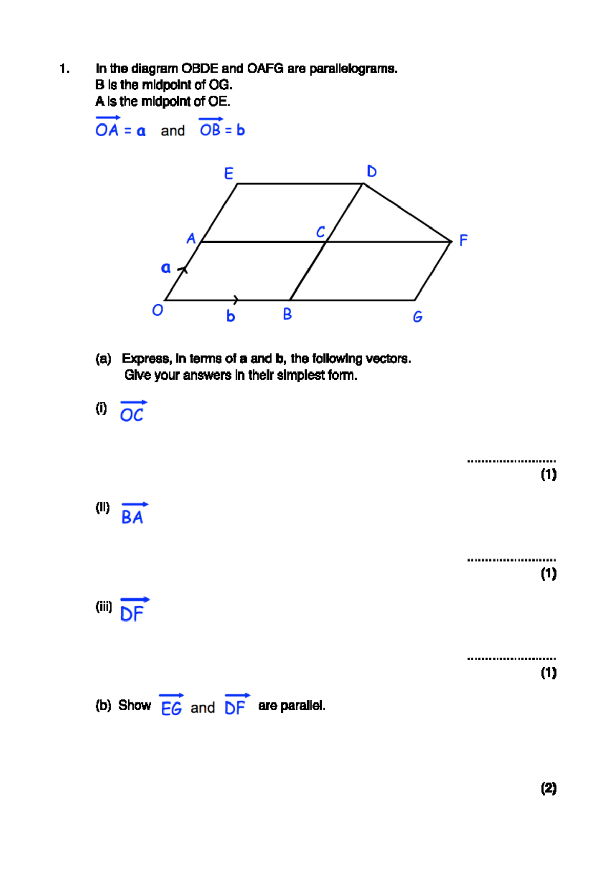 Maths Vector Worksheet (Final Exam) - Studocu