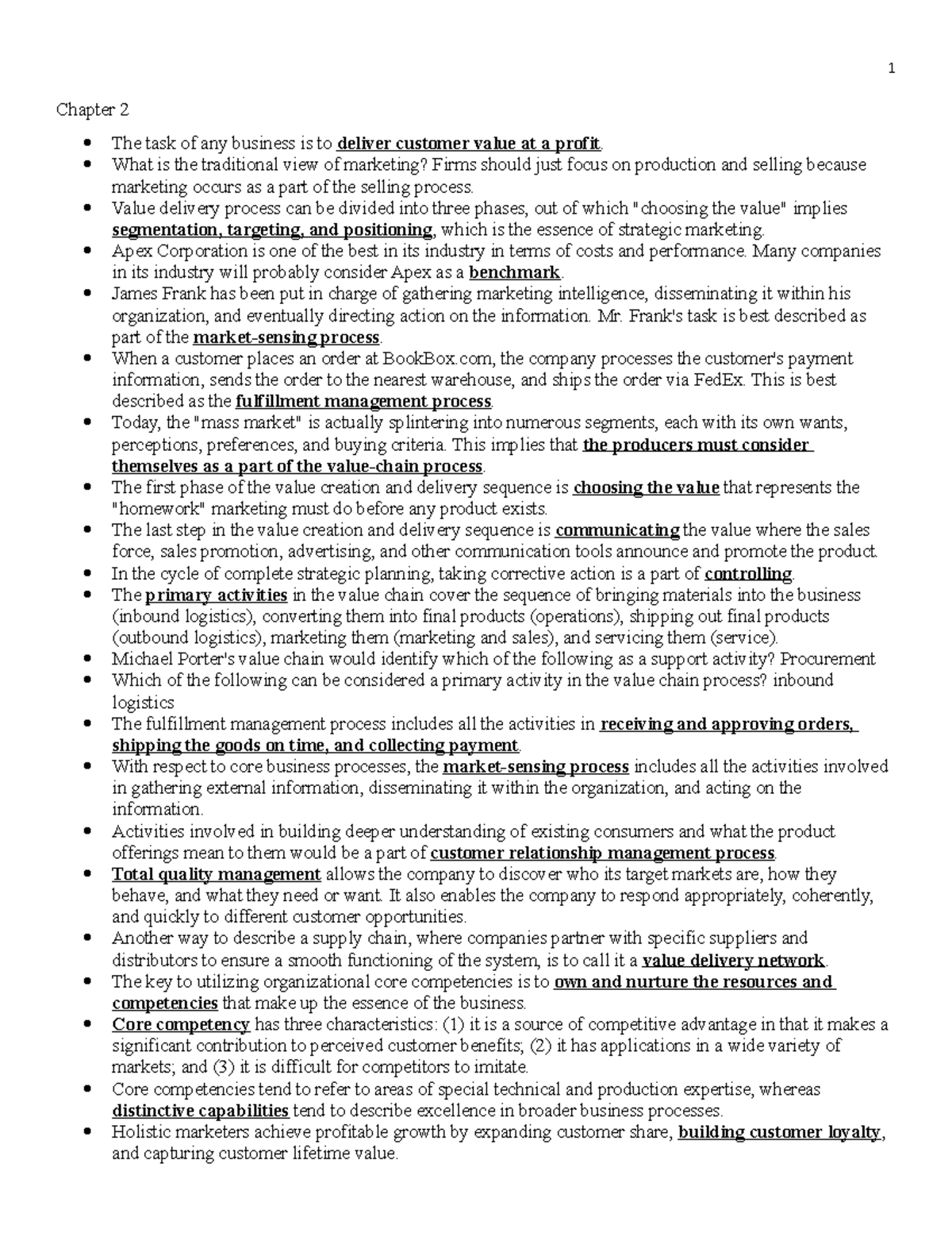 Chapter 2 Insights from Kotler's Marketing Management (14th Ed.) - Studocu