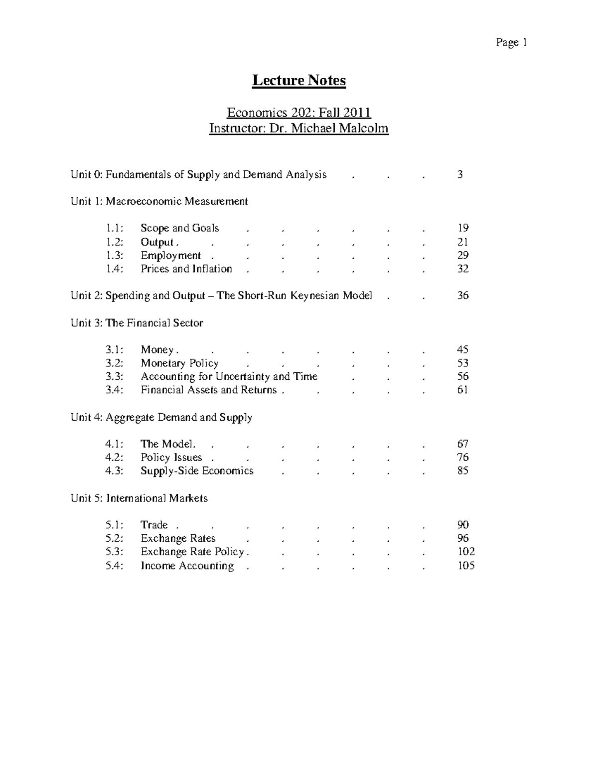 Economics 202: Lecture Notes on Supply and Demand Fundamentals - Studocu