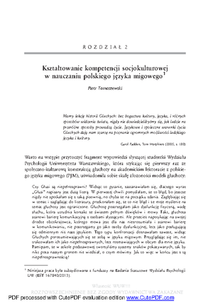 Polish Sign Language (PJM) and Deaf Culture Overview【4:0†output.pdf ...