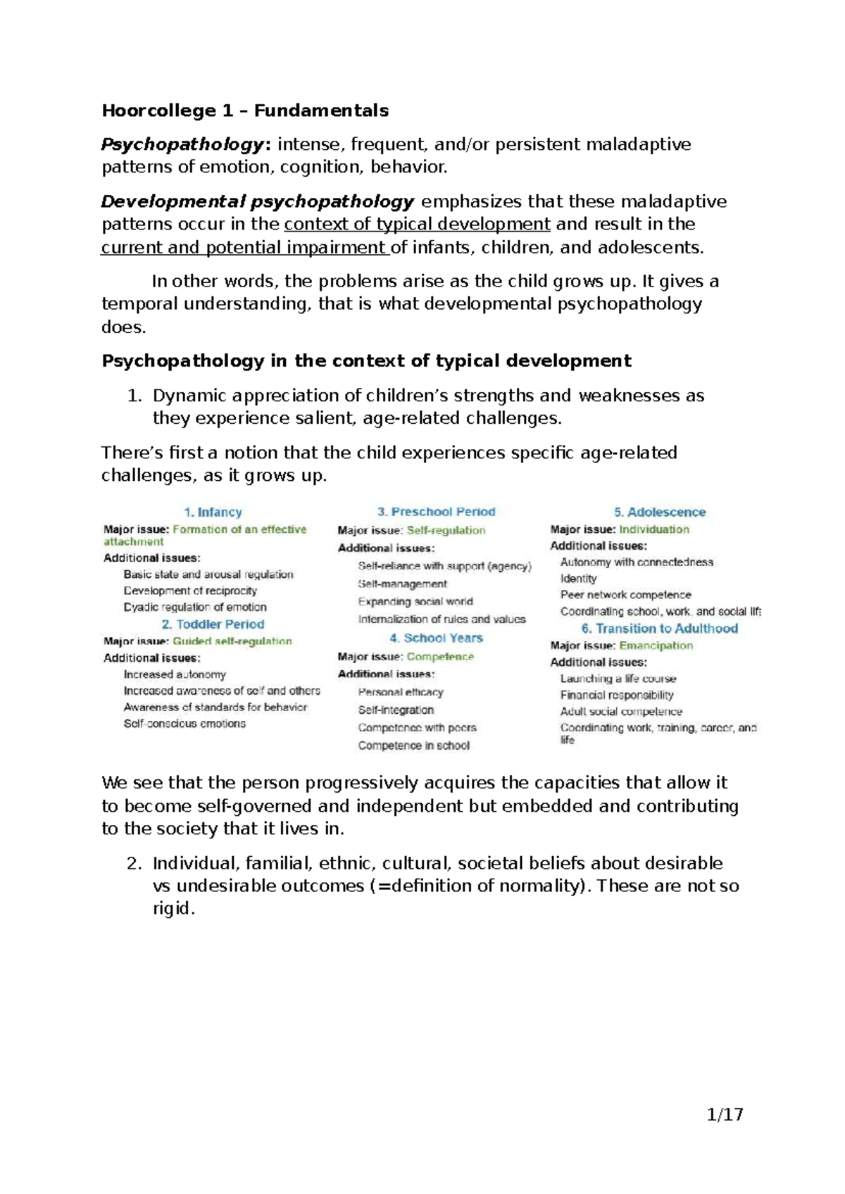 Hoorcollege 1 (36) - Fundamentals of Developmental Psychopathology ...