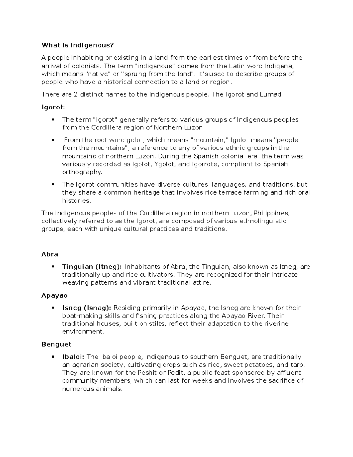 What is indigenous - EWFEJK - What is indigenous? A people inhabiting ...
