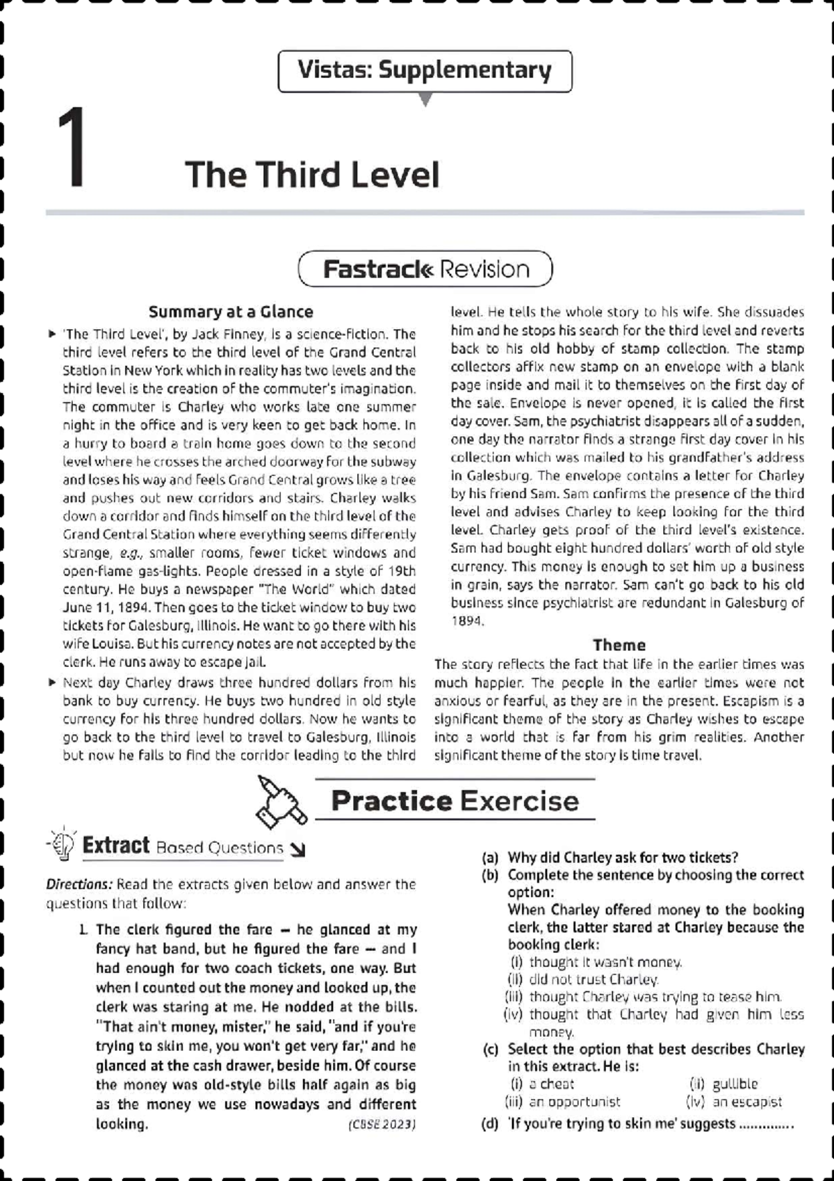 Vistas: Supplementary 1 - Revision Summary & Analysis of 'The Third ...