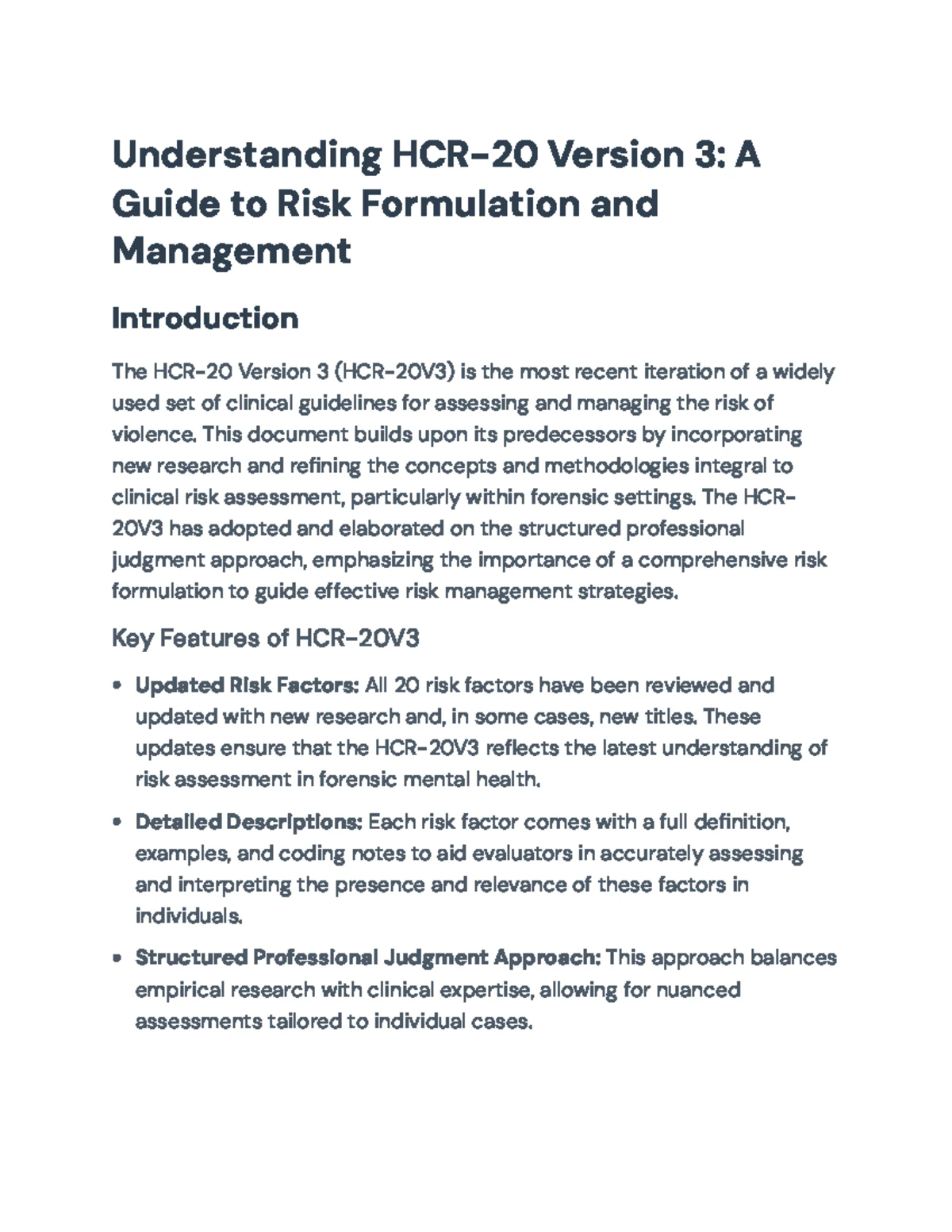 WAVR-21: Development and Reliability in Workplace Violence Risk ...