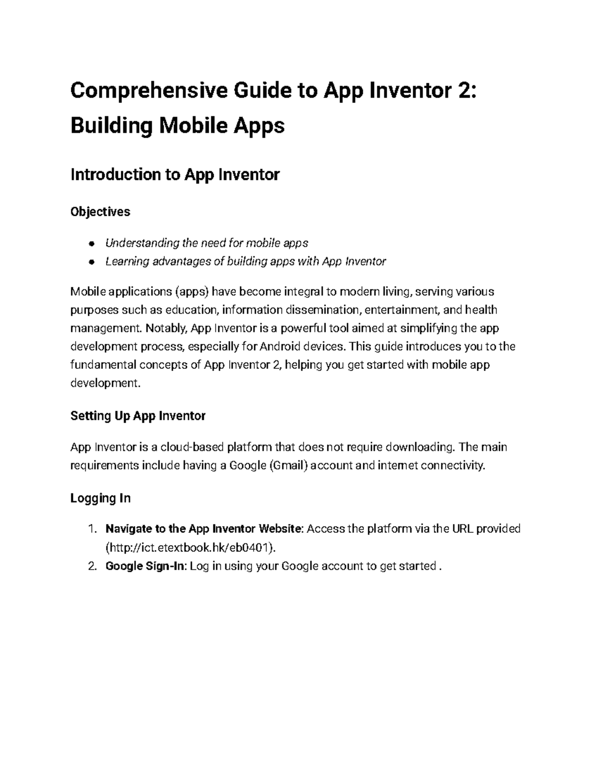 ICT notes-3 - Hi. - Comprehensive Guide to App Inventor 2: Building ...