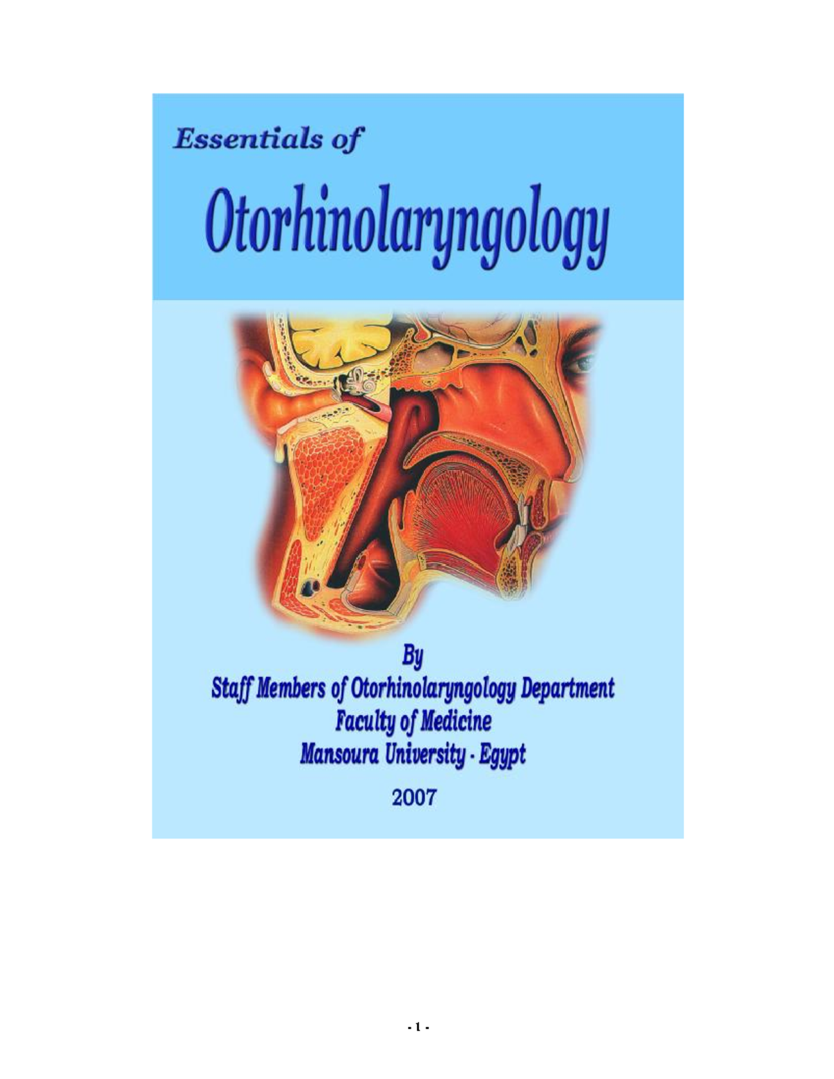 Essentials of Otorhinolaryngology: A Comprehensive Guide for Students ...