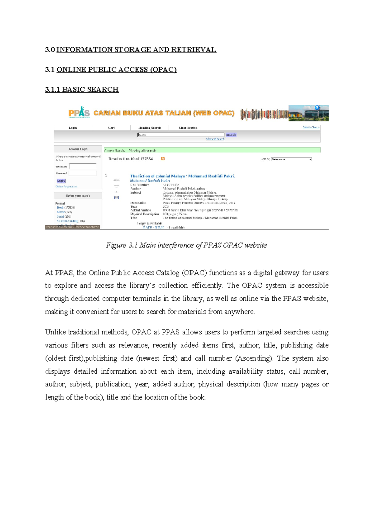 IMC151: Exploring Information Storage & Retrieval in PPAS OPAC - Studocu
