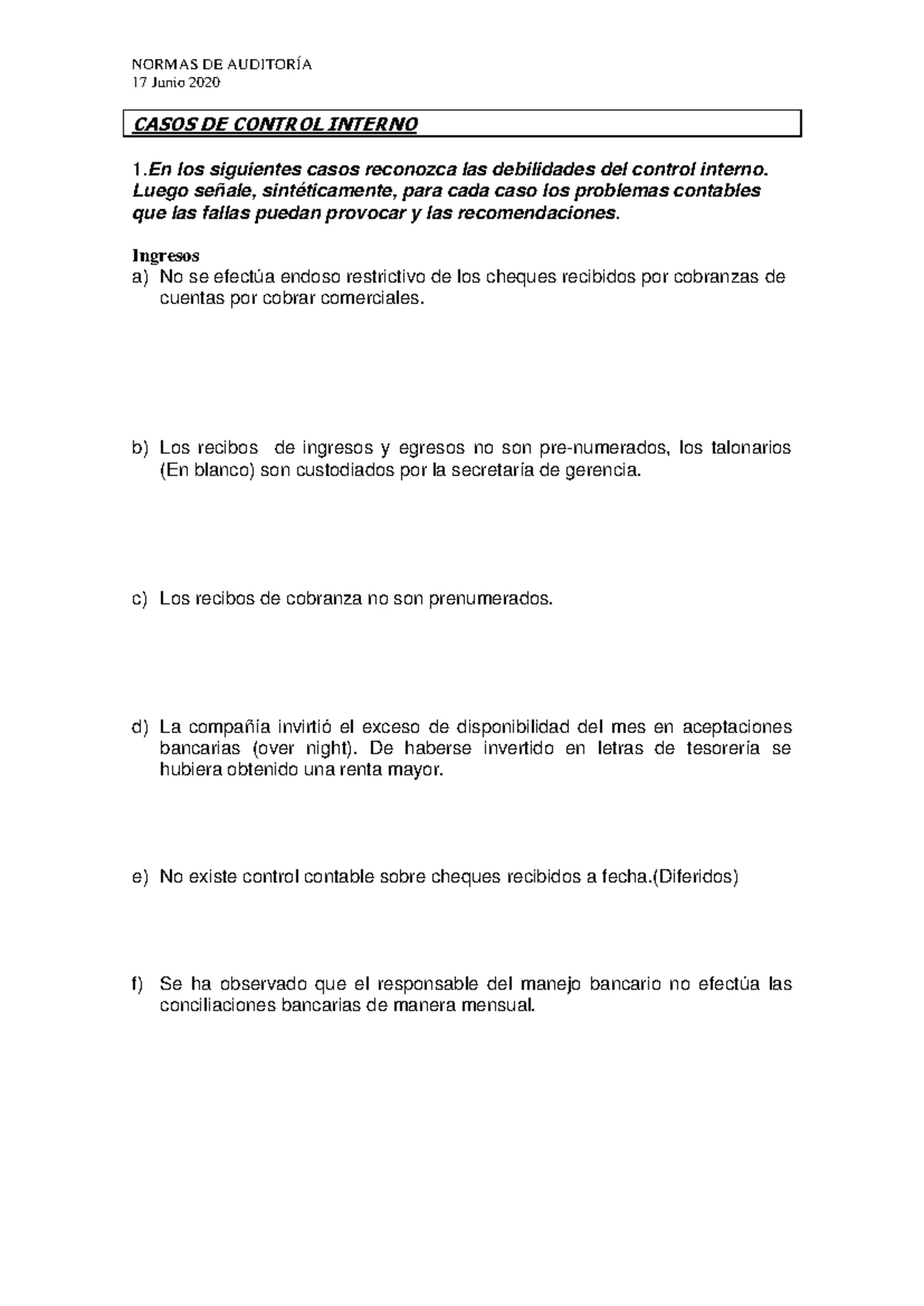 Guía de Evaluación del Control Interno en la Auditoría Financiera ...