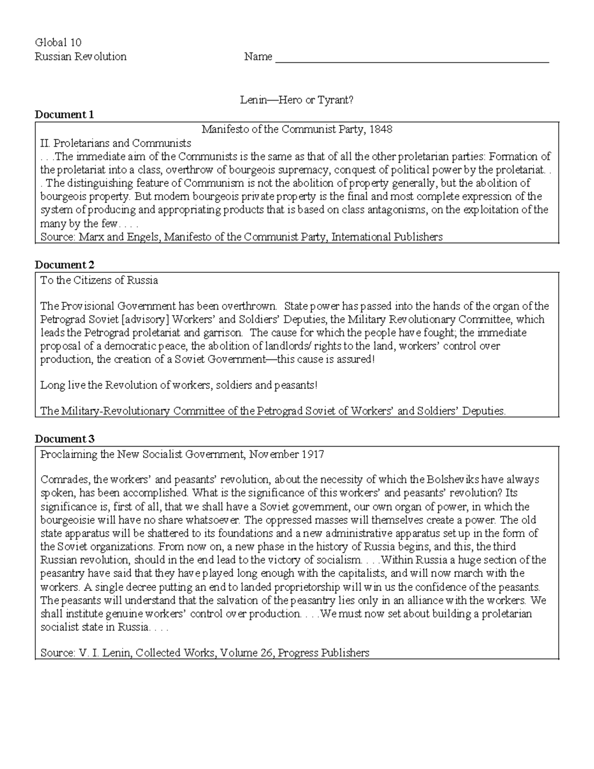 Evaluating Lenin's Role in the Russian Revolution: A Dual Perspective ...