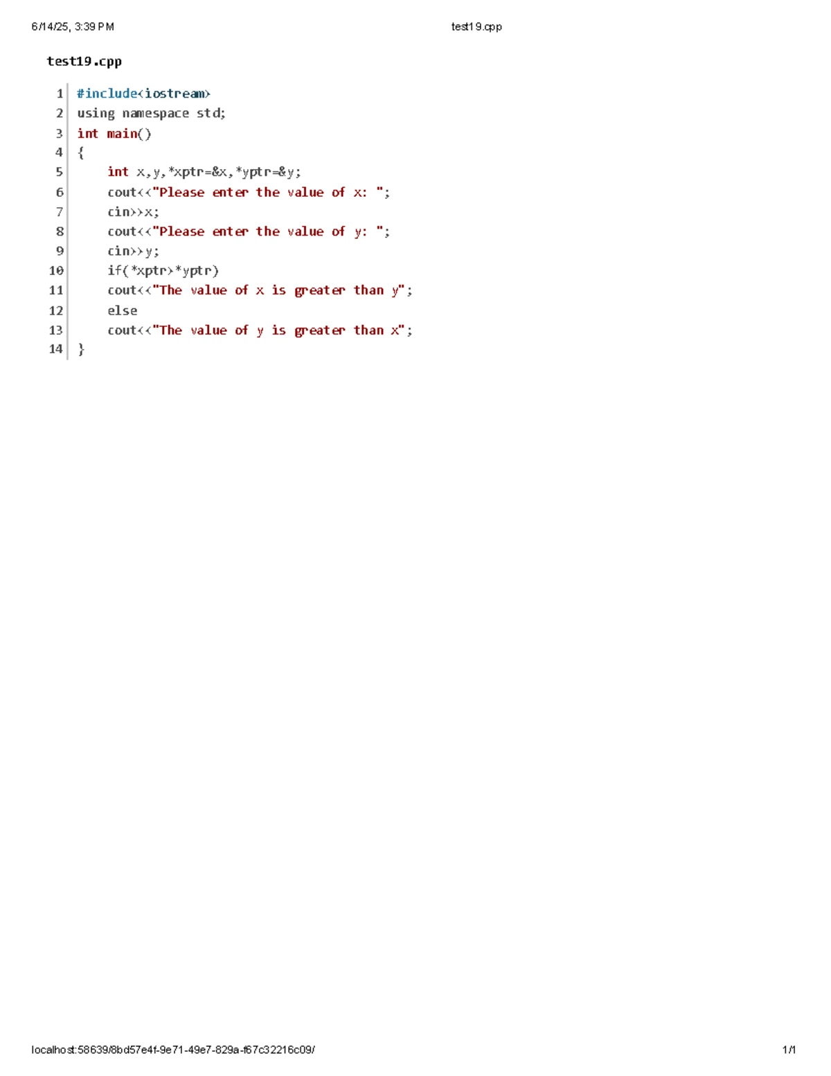 Test10 - I have edit the C++ programs into correct format. - test10 1 # ...