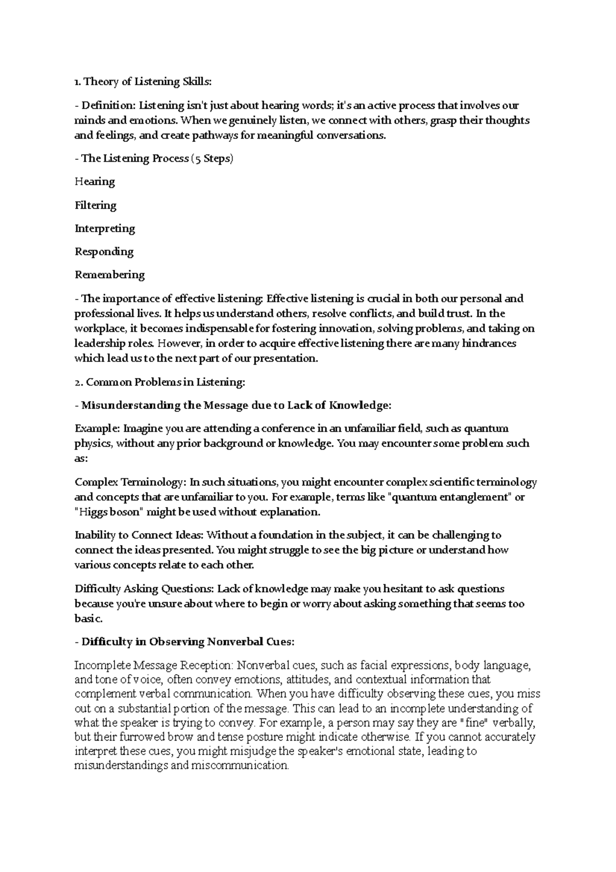 BC-Presentation: Enhancing Listening Skills for Effective Communication ...