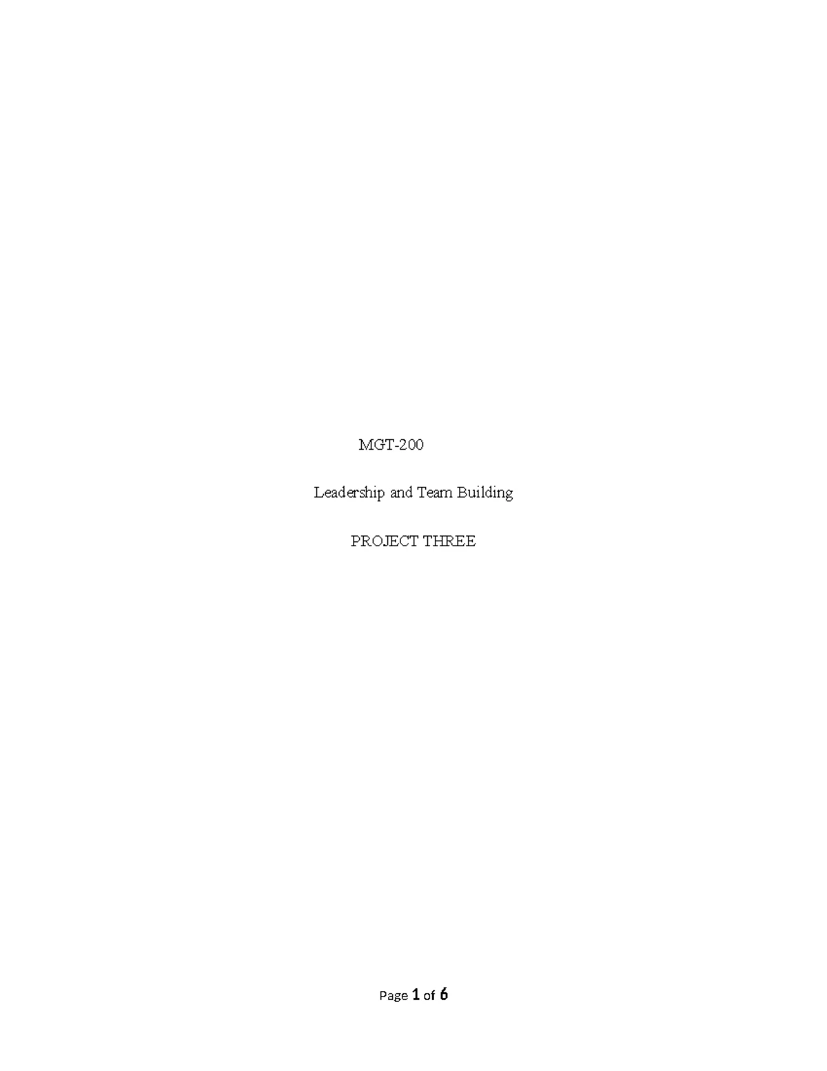 MGT 200 Project Two: Team Management Plan for LTC & STC Merger - Studocu