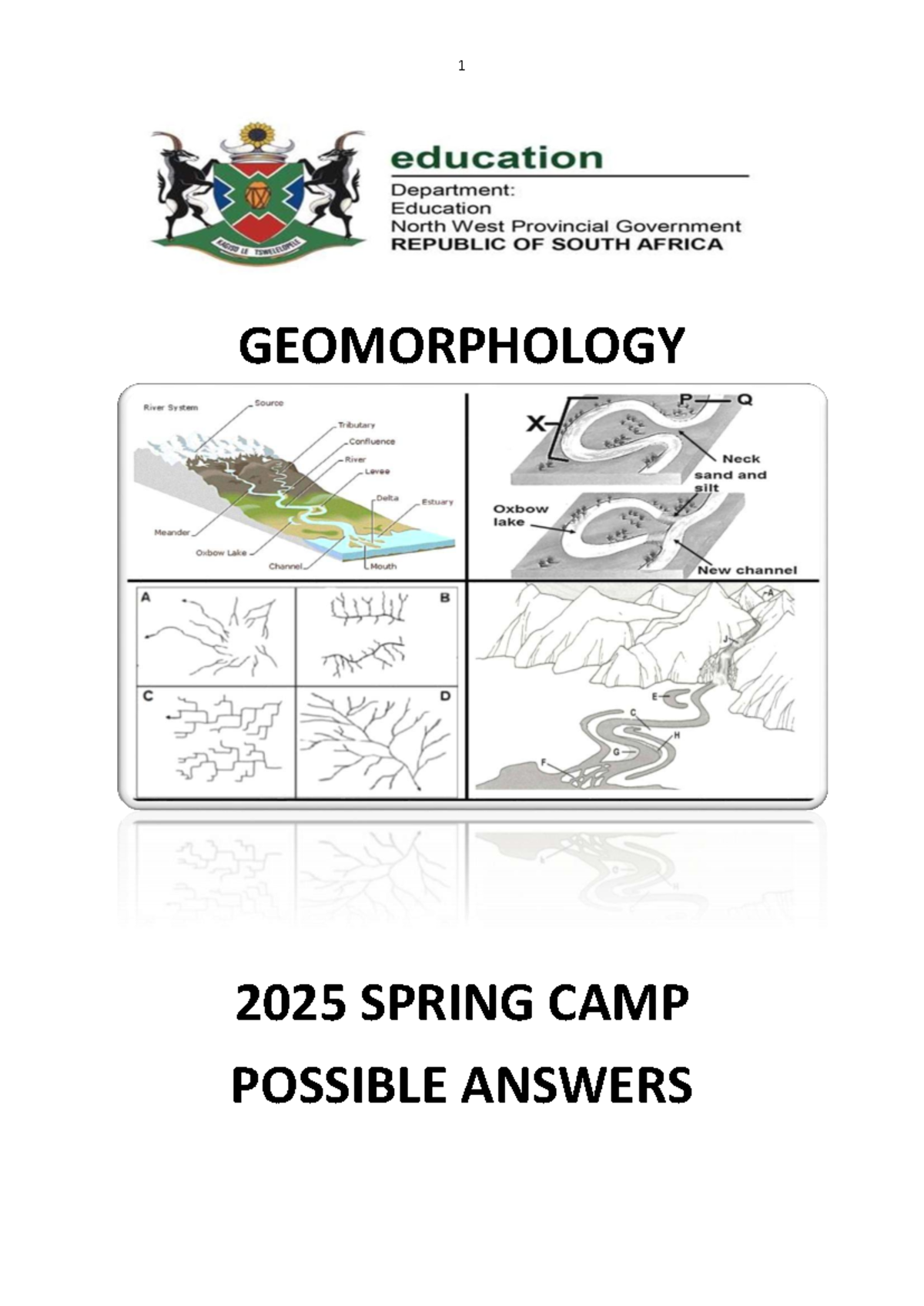 NMM GEOMORPHOLOGY 2025 SPRING CAMP ACTIVITY ANSWERS - Studocu