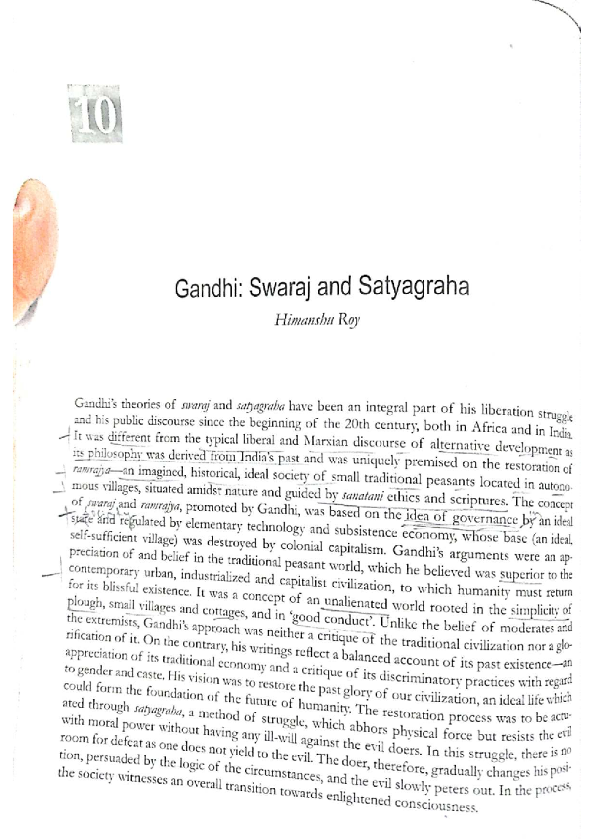 Gandhi's Theories of Swaraj and Satyagraha: A Political Science ...