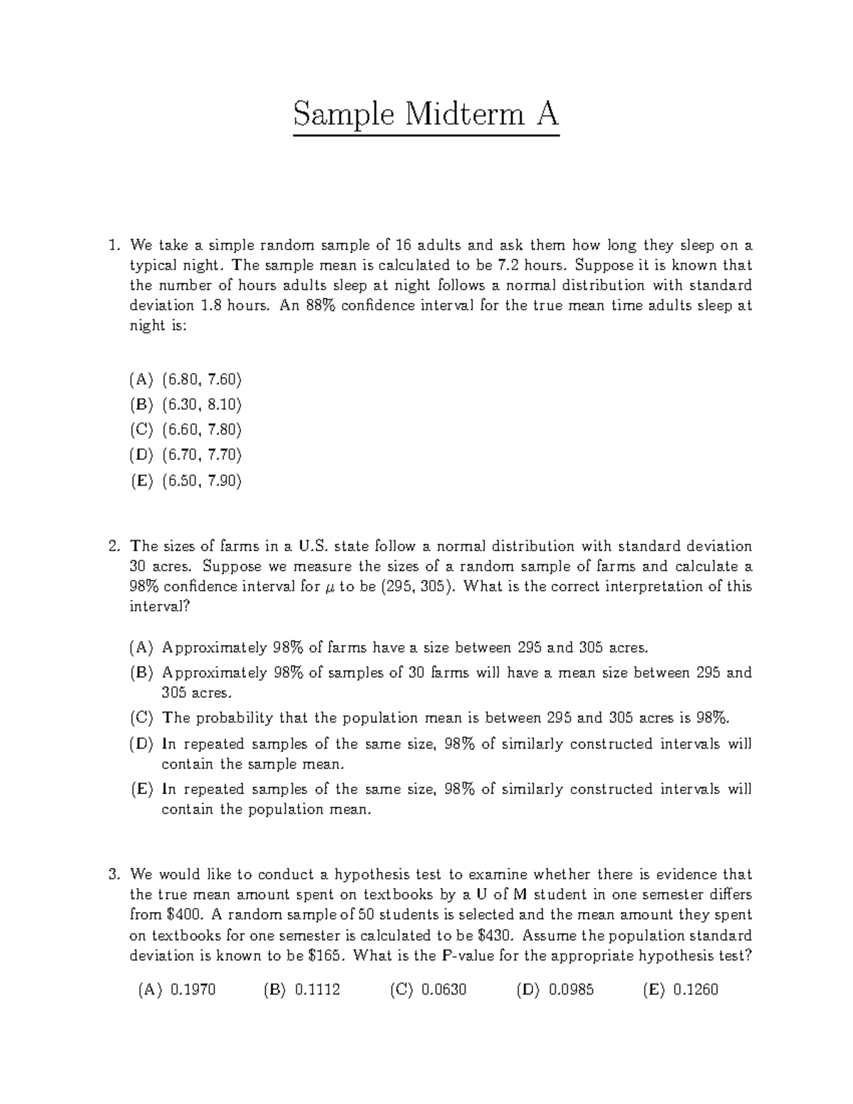 Midterm Exam 2018 - Questions and Answers Analysis - Studocu