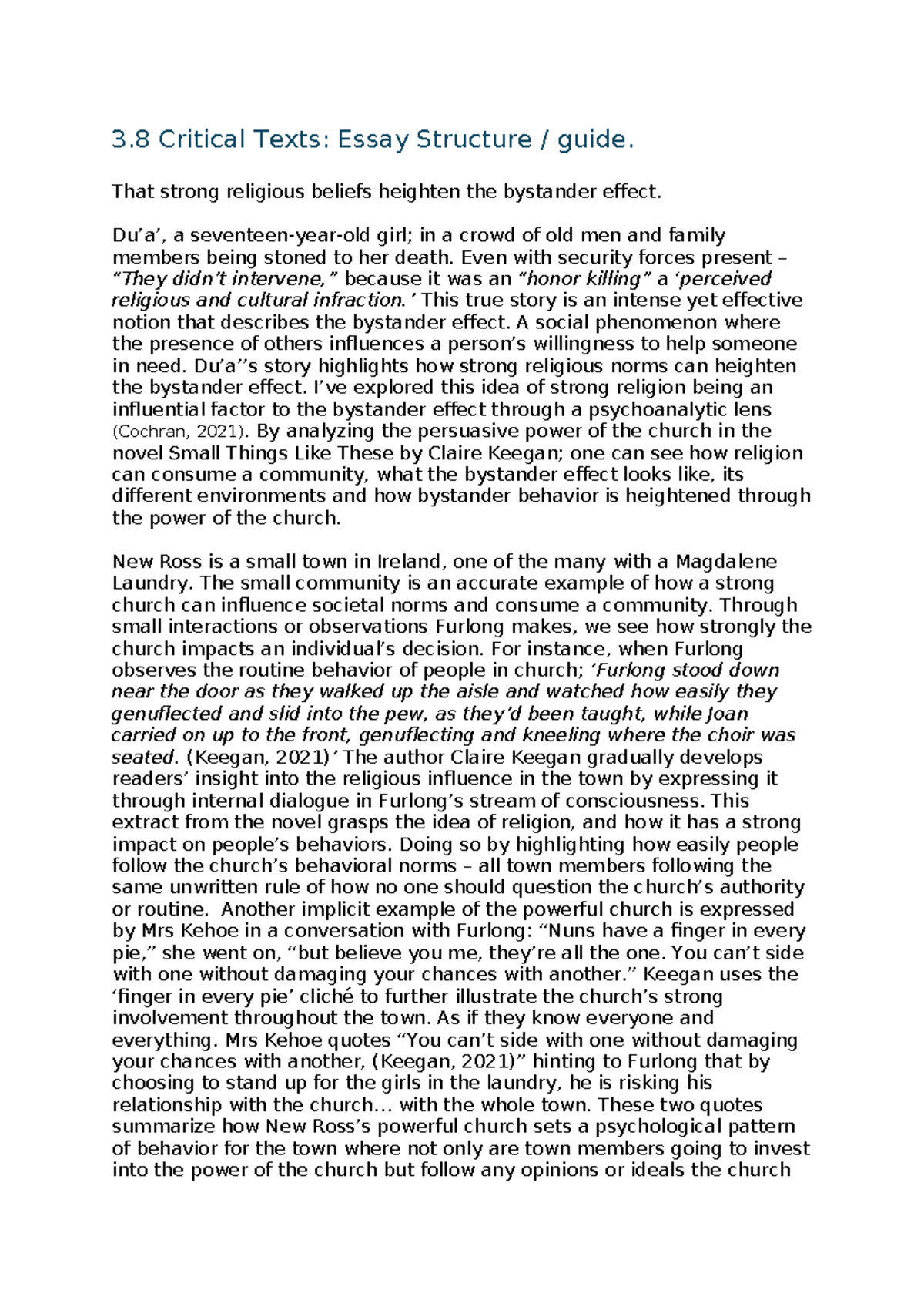 3.8 Critical Texts: Analyzing the Stander Effect in Small Things Like ...