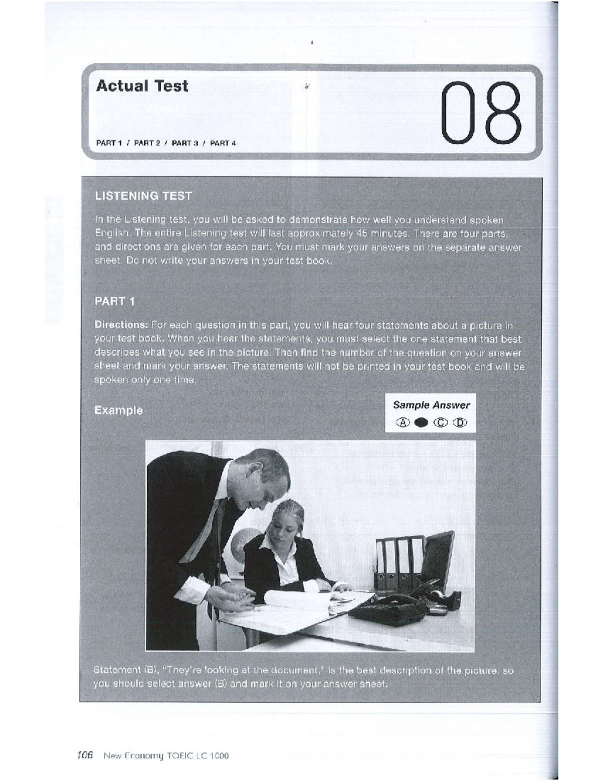 Listening Test 08: TOEIC LC Full Practice Exam - Studocu
