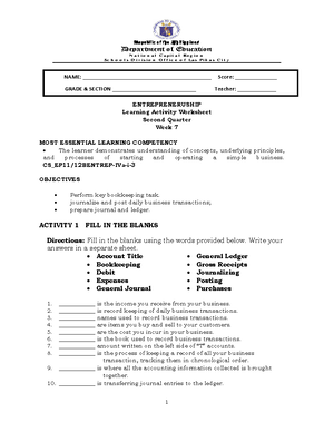 SHS Work Immersion Portfolio: Guidelines & Activities (DepEd Order No ...
