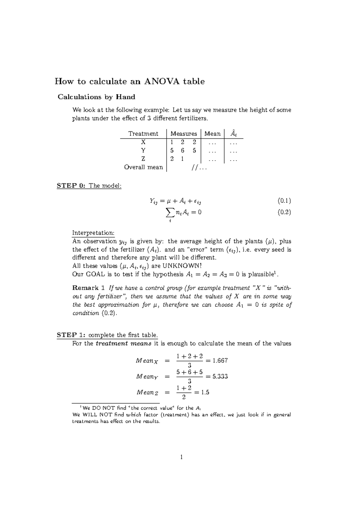 ANOVA Calculations: A Step-by-Step Guide for Stats 101 - Studocu