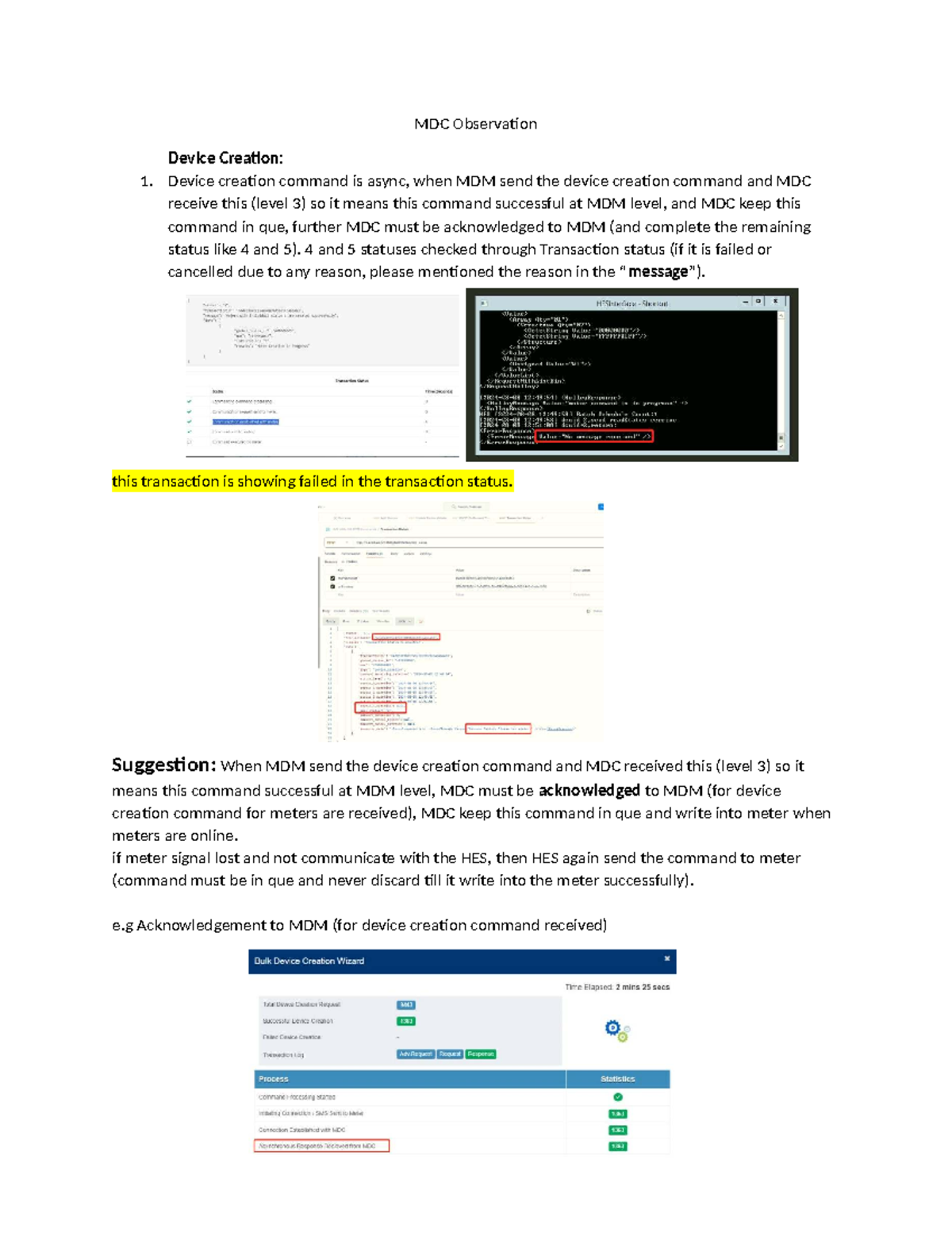 MDC Observation Device Creation: Async Command Handling and ...