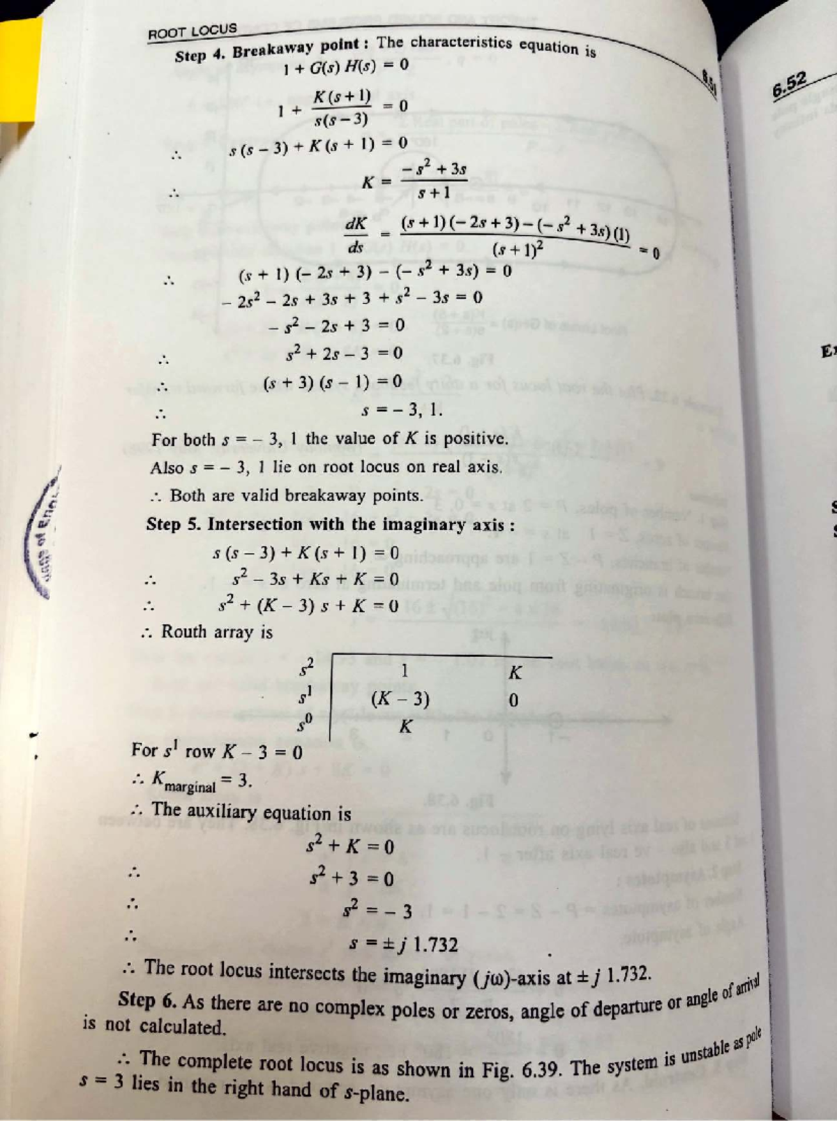 Root Locus Analysis for CS Locus 2: Breakaway Points and Stability ...